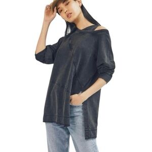 Anthropologie Pilcro And The Letterpress Crossover Cutout Sweatshirt